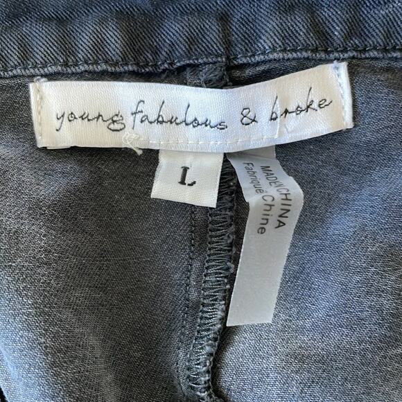Young fabulous and Broke Natalie Cargo Pant in Charcoal size Large - Picture 4 of 5